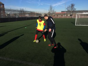 Brian Wilson in Session at Football Academy, Football Coaching Manchester